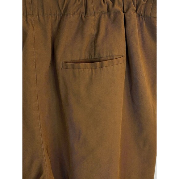 VINCE Stove Pipe Pull On Crop Pants Women XXL Dark Vicuna Ankle Pleated Trouser - Picture 6 of 11